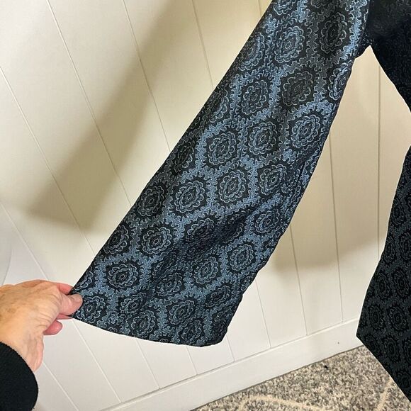 Vintage Women’s Small Japanese Kimono Style Button Down Blouse Top Puff Sleeve - Picture 5 of 12